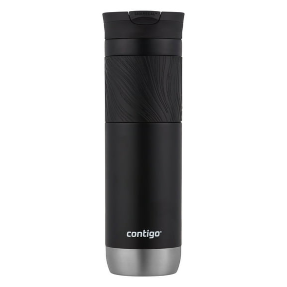 Contigo Byron 2.0 Stainless Steel Travel Mug with SNAPSEAL Lid and Grip, Black, 24oz