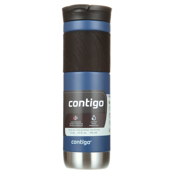Contigo Byron 2.0 Stainless Steel Travel Mug with SNAPSEAL Lid and grip Blue, 24 fl oz.