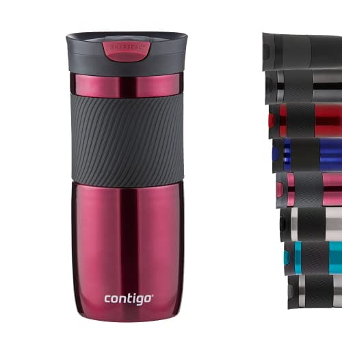 Contigo Byron Snapseal Travel Mug, Stainless Steel Thermal Mug 470 ml Vivacious