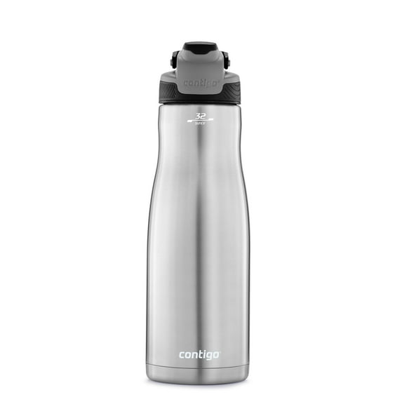 Contigo Cortland Chill Stainless Steel Water Bottle with AUTOSEAL Lid with Licorice, 32 fl oz.