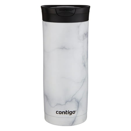 Contigo Couture Huron 2.0 Stainless Steel Travel Mug with SNAPSEAL Lid White Marble, 16 fl oz.