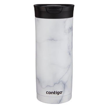 Contigo Couture Huron 2.0 Stainless Steel Travel Mug with SNAPSEAL Lid White Marble, 16 fl oz.