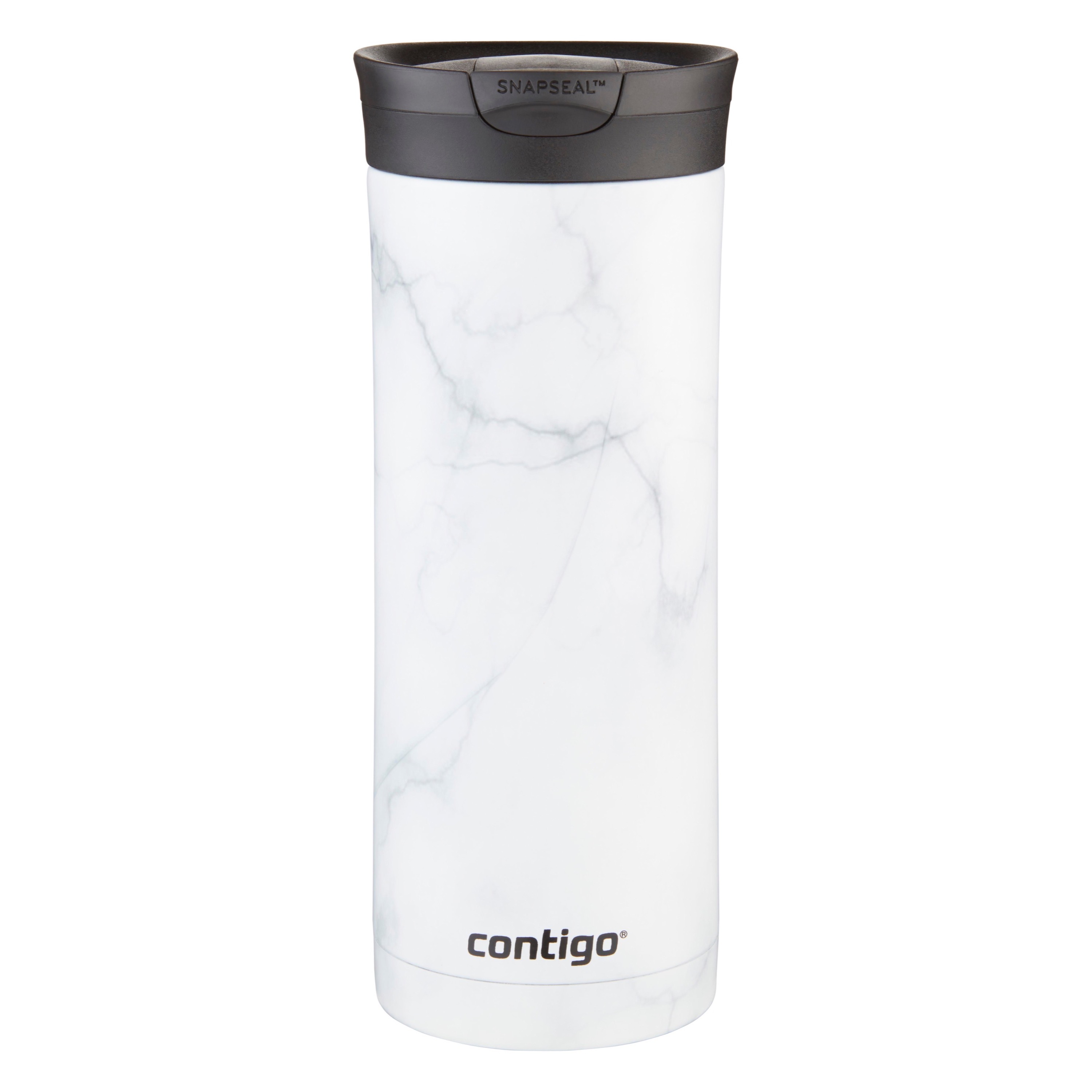 Contigo Couture Huron Stainless Steel Travel Mug with SNAPSEAL Lid White Marble, 20 fl oz. - image 1 of 5