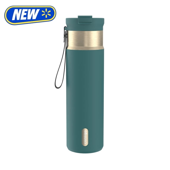 Contigo DualSip 24 oz Leakproof Insulated Water Bottle with Carrying Strap and 2-Way Lid