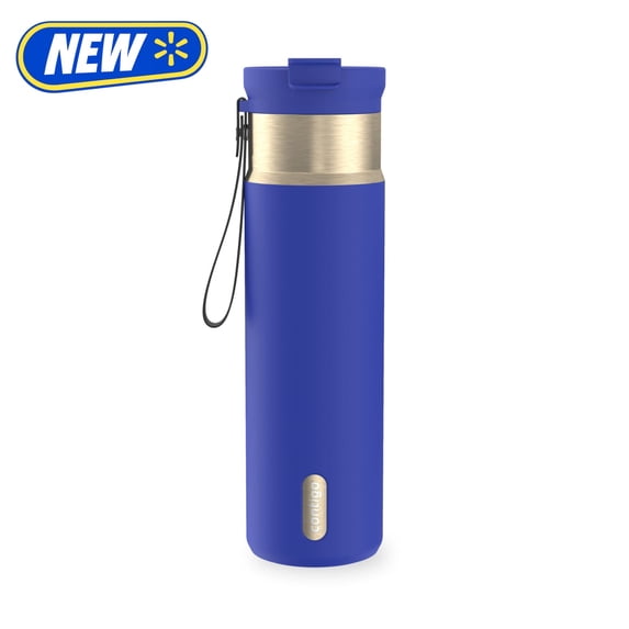 Contigo DualSip 24 oz Leakproof Insulated Water Bottle with Carrying Strap and 2-Way Lid