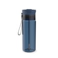 thumbnail image 1 of Contigo DualSip Leakproof Plastic Reusable Water Bottle with Carrying Strap, Blue/Clear, 24 oz, 1 of 7