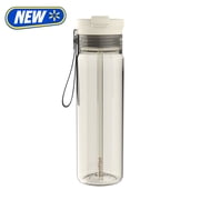 Contigo 28oz DualSip Plastic Water Bottle with Built-In Straw and Drink Opening, Oatmilk Cream/Champagne