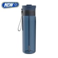 thumbnail image 1 of Contigo 28 oz Plastic Water Bottle Tumbler with Straw – DualSip Leak-Proof Reusable Water Bottle, Spill-Proof for Bags, Carry Strap, Blue/Clear, 1 of 7