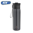 thumbnail image 1 of Contigo 28 oz Plastic Water Bottle Tumbler with Straw – DualSip Leak-Proof Reusable Water Bottle, Spill-Proof for Bags, Carry Strap, Black/Clear, 1 of 7