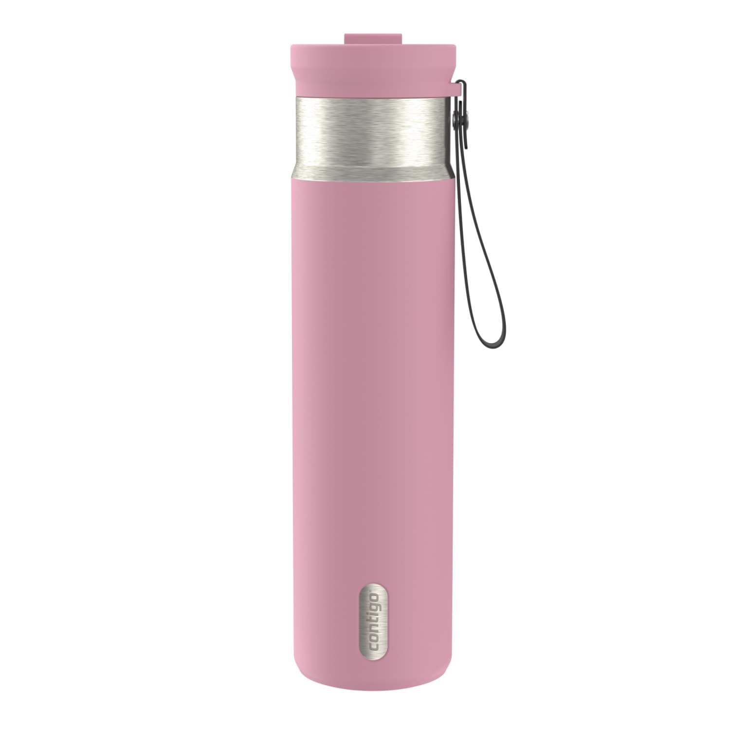 Contigo Water Bottle, 28 Oz, Stainless Steel, Vacuum Insulated Leakproof, DualSip 2-Way Lid, Pink Diamond