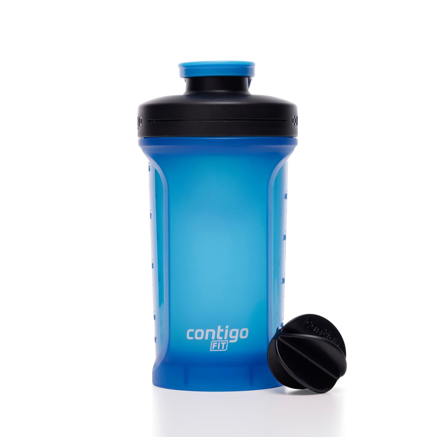 Contigo Fit Plastic Shake & Go 2.0 Shaker Bottle, Blue Poppy, 20