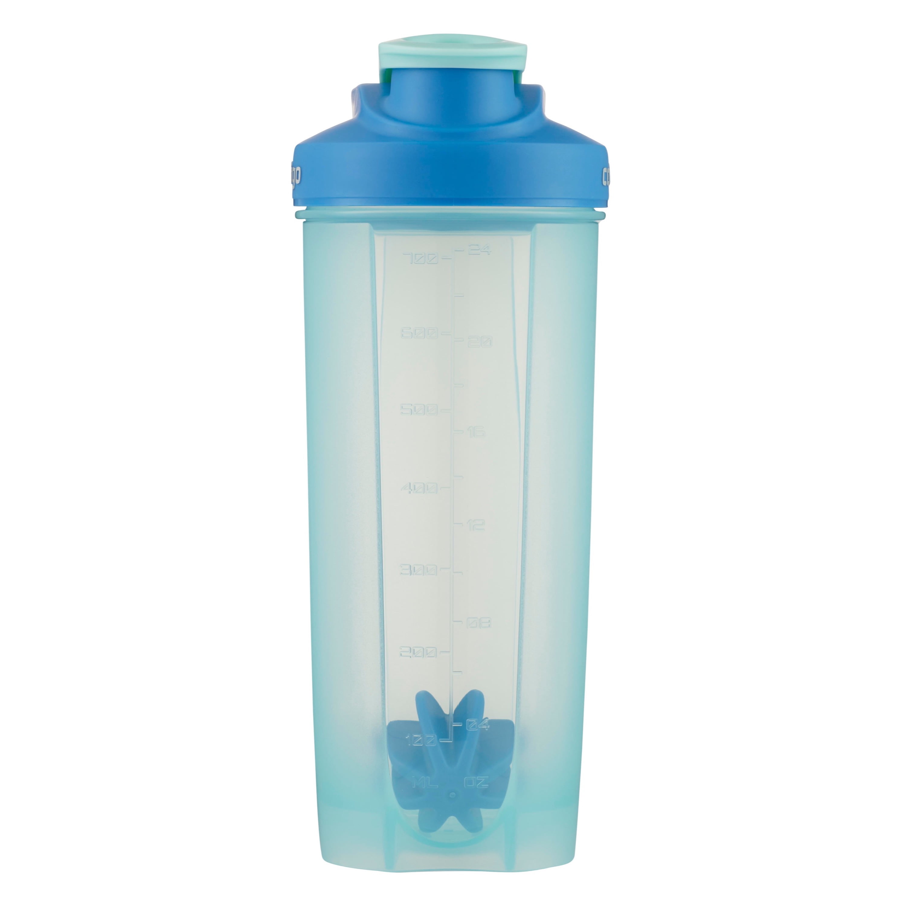 Contigo Fit Shake & Go Shaker Bottle with SnapLid Teal Bubble Tea