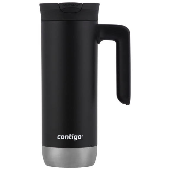 Contigo Huron 2.0 Stainless Steel Travel Mug with SNAPSEAL Lid and Handle in Black, 20 fl oz.