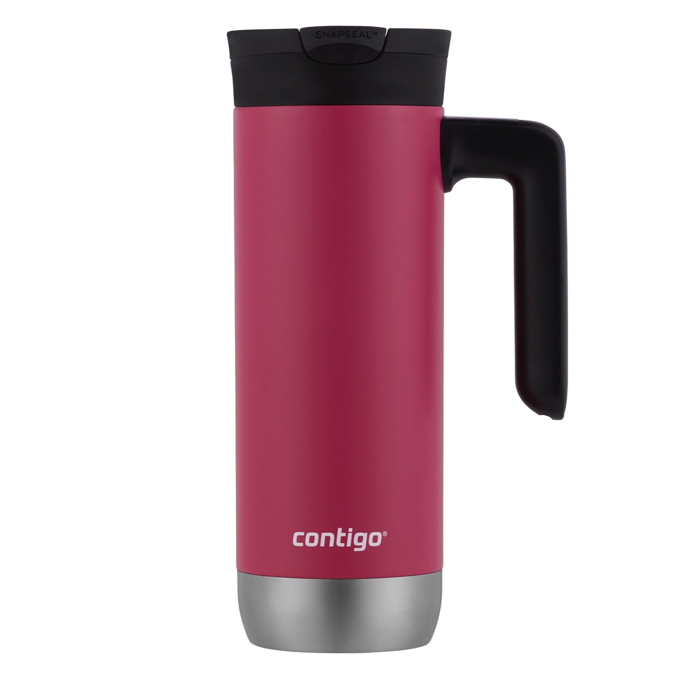 Contigo Huron 2.0 Stainless Streel Travel Mug with SNAPSEAL Lid and Handle Dragon Fruit, 20 fl oz.