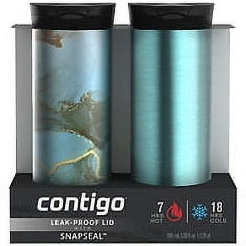 Contigo 2 Pack 1999540 Stainless Steel Travel Mug 20 oz. Color:  Gunmetal/Monaco - Blue