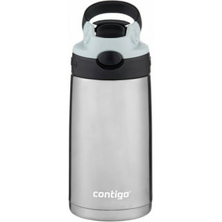 Contigo Cortland Chill 2.0 24 oz Silver, Gray and Licorice Solid Print  Double Wall Vacuum Insulated Stainless Steel Water Bottle with Wide Mouth  Lid 
