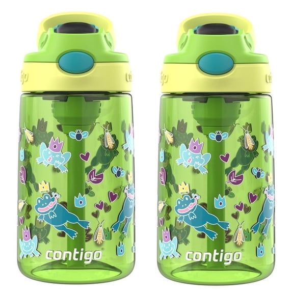 Contigo Kid's 14 oz. Aubrey Water Bottle 2-Pack - Bunnies/Frog