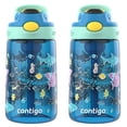 thumbnail image 1 of Contigo Kid's 14 oz. Aubrey Water Bottle 2-Pack - Juniper Dino/Blue Poppy Shark, 1 of 1