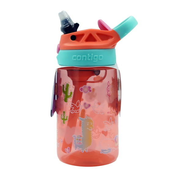 Contigo Kid's 14 oz. Aubrey Water Bottle - Coral/Llamas