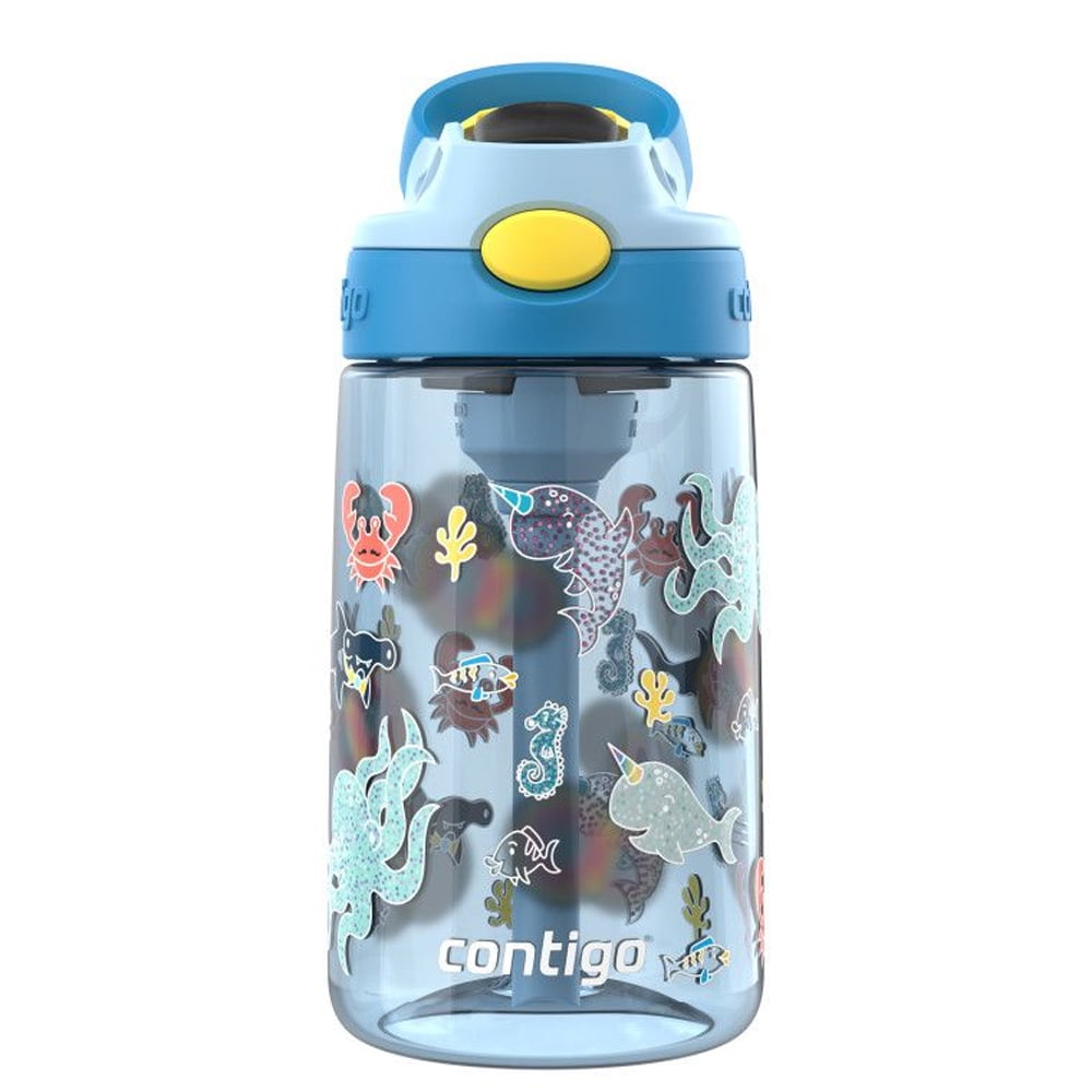 Contigo Kid's 14 oz. Aubrey Water Bottle - Glacier/Aquatic Life