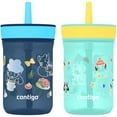 thumbnail image 1 of Contigo Kid's 14 oz. Leighton Tumbler 2-Pack - Silly Spaghetti/Penguin Plunge, 1 of 5