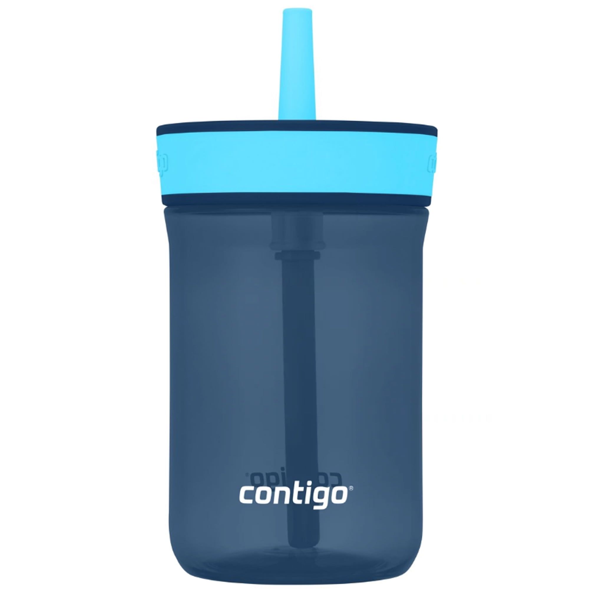 Contigo Kids’ Leighton Straw Tumbler with Spill-Proof Leak-Proof Lid, 14 oz.