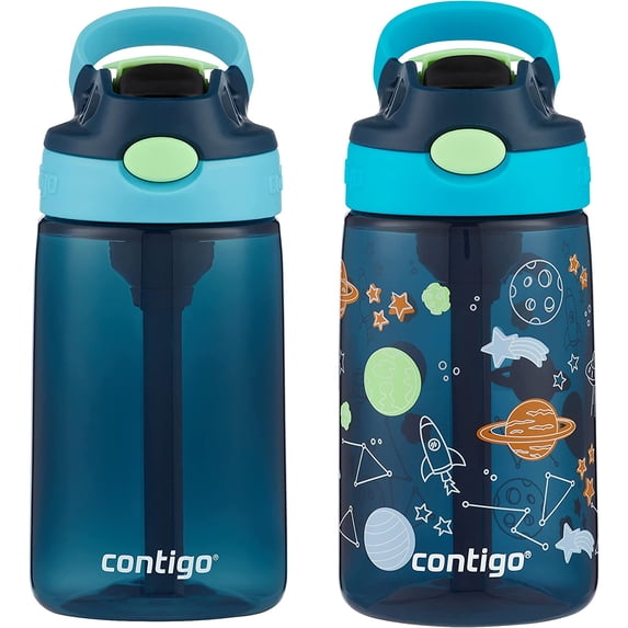 Contigo Kid's 14 oz. Water Bottle 2-Pack - Blueberry & Cosmos