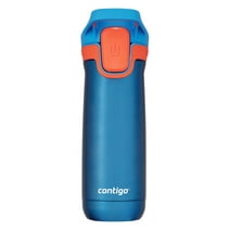 Contigo Kids’ Casey Stainless Steel Water Bottle with Spill-Proof Leak-Proof Lid, Blue, 13 oz.
