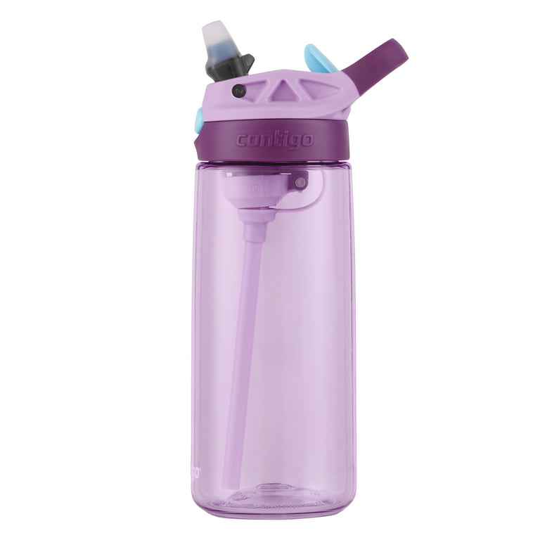 Contigo Kids Plastic Water Bottle with AUTOSPOUT Straw Lid Sake Grey & Blue  Raspberry, 20 fl oz. 
