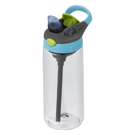 Contigo Kids Plastic Water Bottle with AUTOSPOUT Straw Lid Sake Grey & Blue Raspberry, 20 fl oz.