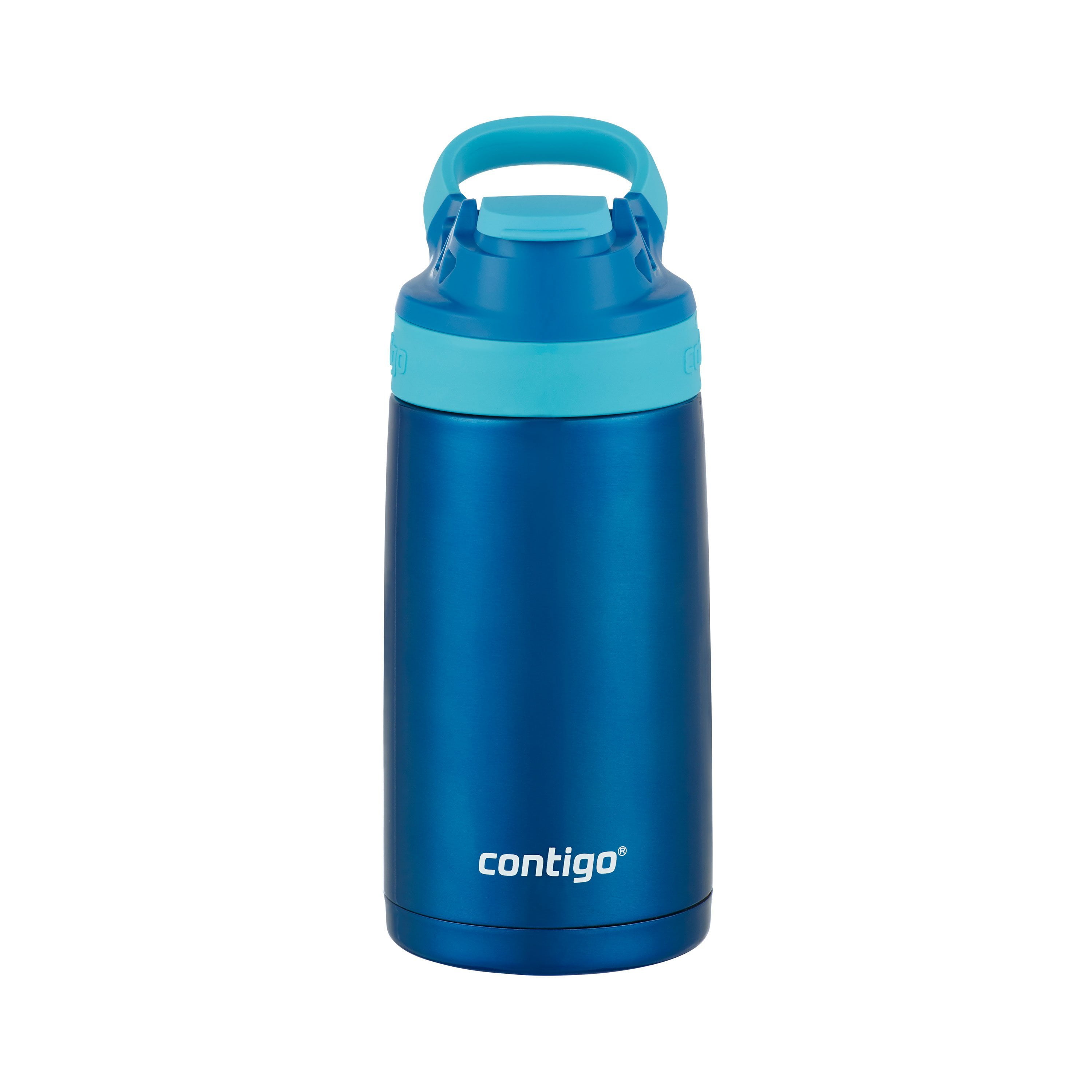 Contigo Kids Stainless Steel Water Bottle with Autoseal Lid Blue Gummy  Raspberry, 13 fl oz. 