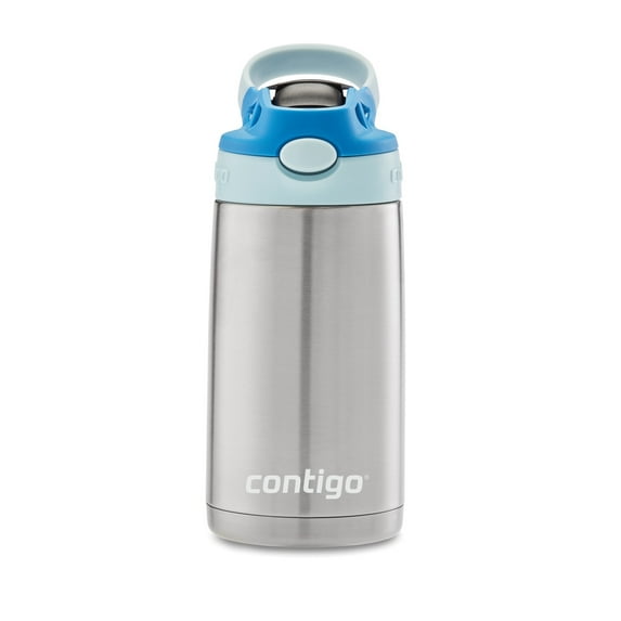 Contigo Kids Stainless Steel Water Bottle with Autospout Straw Lid Cotton Candy and Gummy, 13 fl oz.