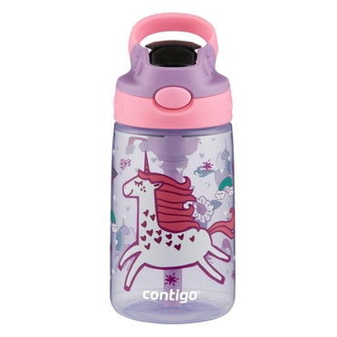 Contigo Kids Water Bottle with Autospout Straw, Lavender and Pink, 14 fl oz.