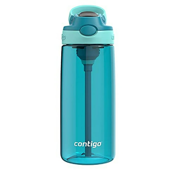 Contigo Leakproof lid 591 mL Juniper Jade Aubrey Plastic Water Bottle with Straw