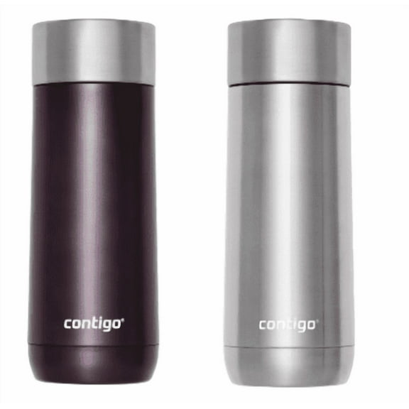 Contigo Luxe 14 oz. Travel Mug, 2 pk. - Dark Plum and Stainless Steel