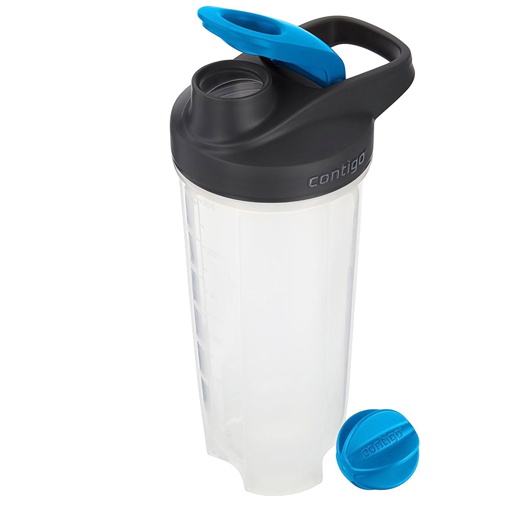 .com Contigo Fit Shake & Go 2.0 Shaker Bottle with Leak-Proof Lid,  28oz Gym Water Bottle with Whisk and Carabiner Handle, Dishwasher Safe  Mixer Bottle, Blue Poppy/Dragonfruit $9.99