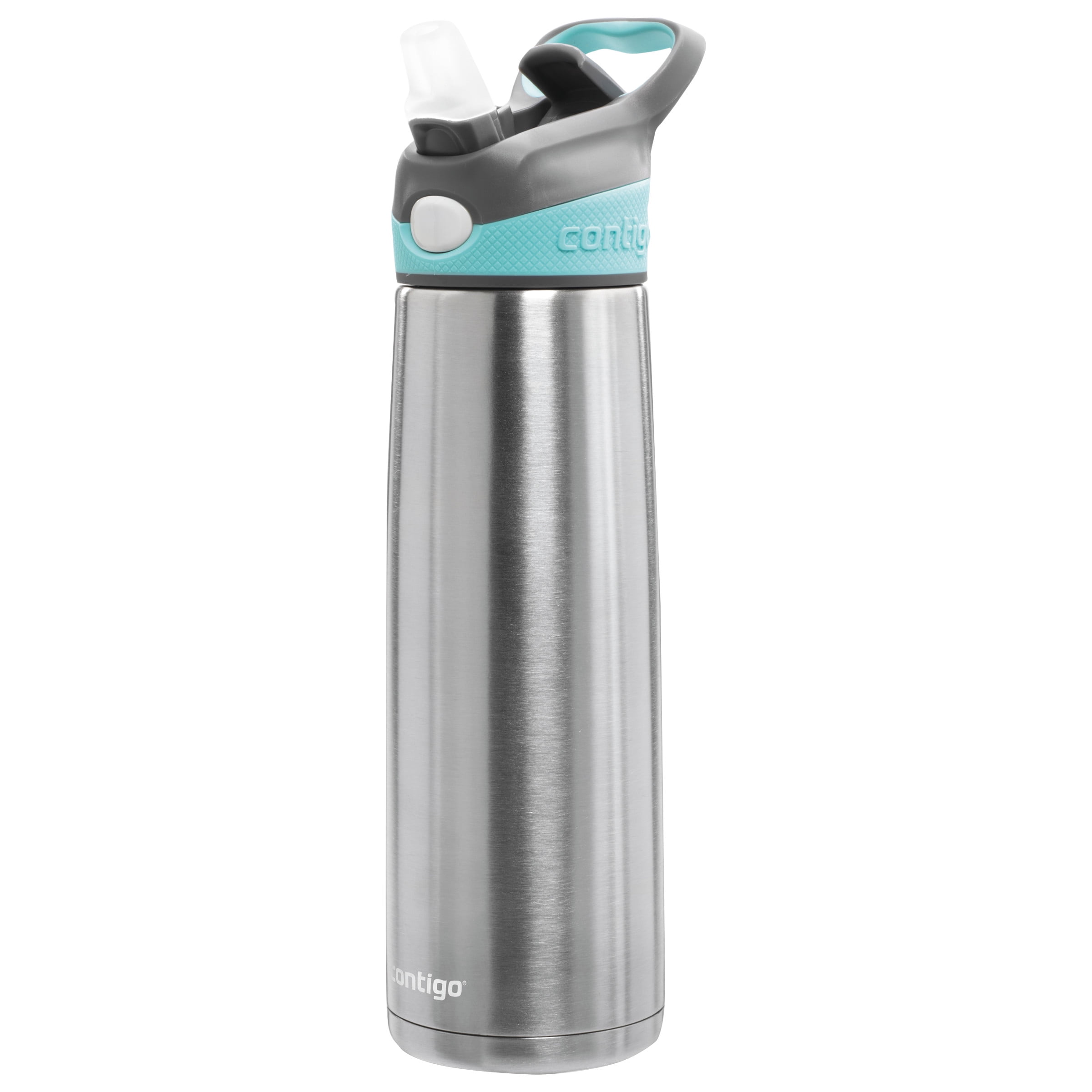 Contigo AUTOSPOUT Straw Sheffield Water Bottle, 20 oz, Stainless  Steel/Sangria Lid