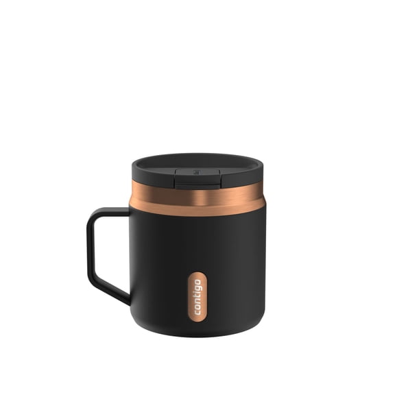Contigo 14 oz SnapSeal Leak-Proof Stainless Steel Coffee Mug – Keeps Drinks Hot, Office & Home Friendly, Easy-Sip Lid, Black/Bronze