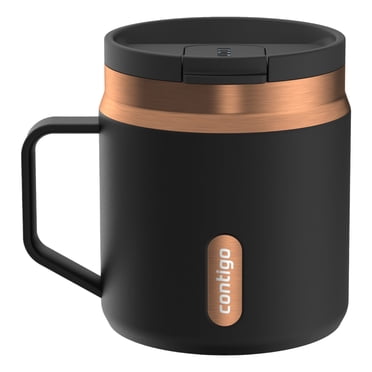 Contigo 14 oz SnapSeal Leak-Proof Stainless Steel Coffee Mug – Keeps Drinks Hot, Office & Home Friendly, Easy-Sip Lid, Black/Bronze