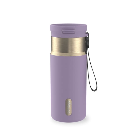 Contigo SnapSeal 16 oz Leakproof Stainless Steel Water Bottle with Carrying Strap