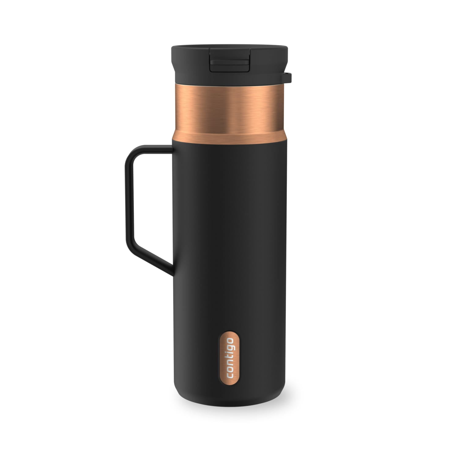 Contigo 20 oz Stainless Steel Travel Mug Tumbler  Leak-Proof Insulated Coffee  Mug, Keeps Drinks Hot, Side Handle, Royal Blue/Champagne - Walmart.com