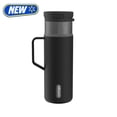 thumbnail image 1 of Contigo 20 oz Stainless Steel Travel Mug Tumbler – Leak-Proof Insulated Coffee Mug, Keeps Drinks Hot, Side Handle, Black/Silver, 1 of 7