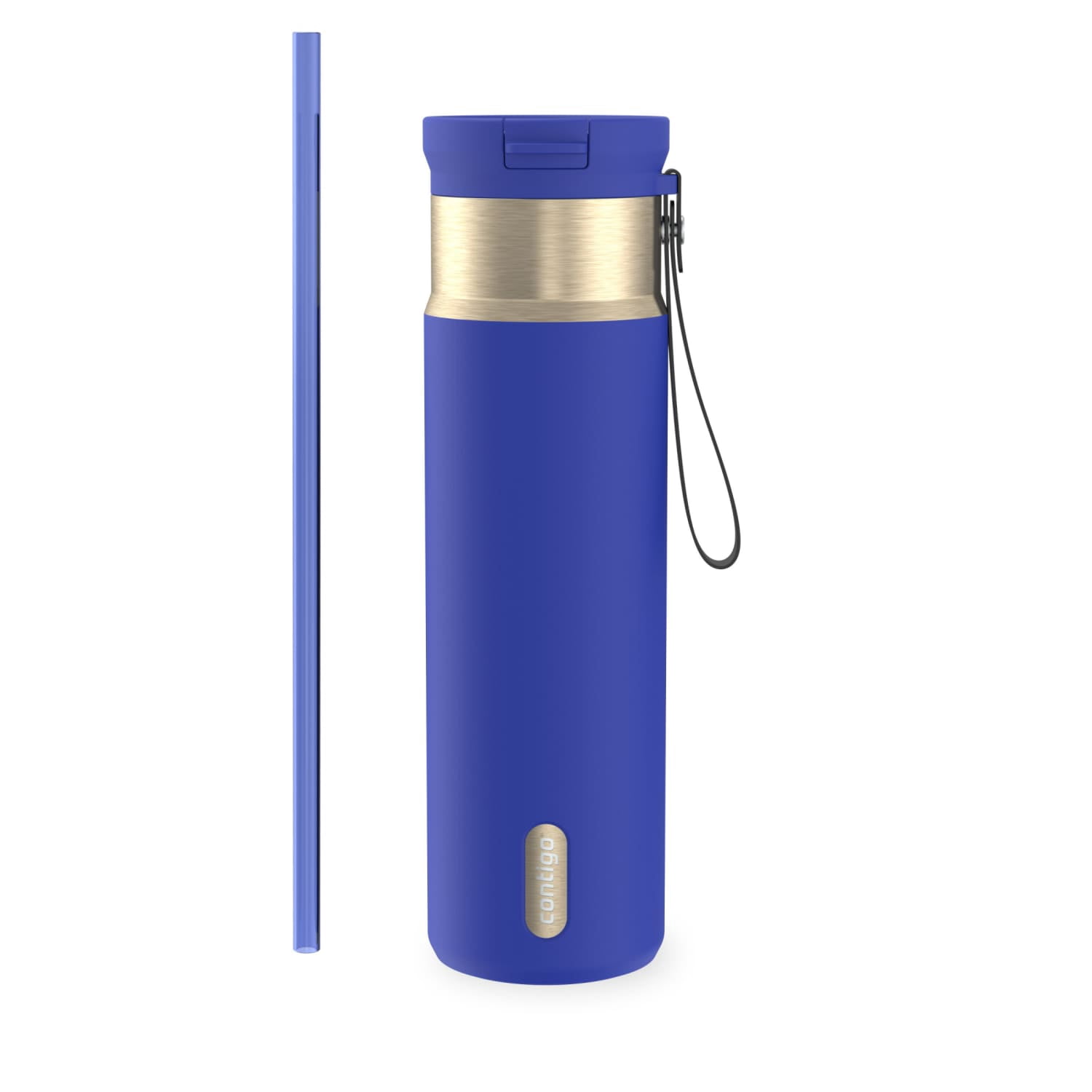 Contigo 24 oz SnapSeal Leak-Proof Stainless Steel Water Bottle  Keeps  Drinks Hot & Cold, Reusable Straw, Spill-Proof for Bags, Carry Strap,  Black/Bronze - Walmart.com