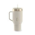 thumbnail image 1 of Contigo 30 oz Stainless Steel Water Bottle Tumbler with Straw – Leak-Proof Insulated Travel Mug, Reusable Water Bottle, Side Handle, Cream/Champagne, 1 of 7