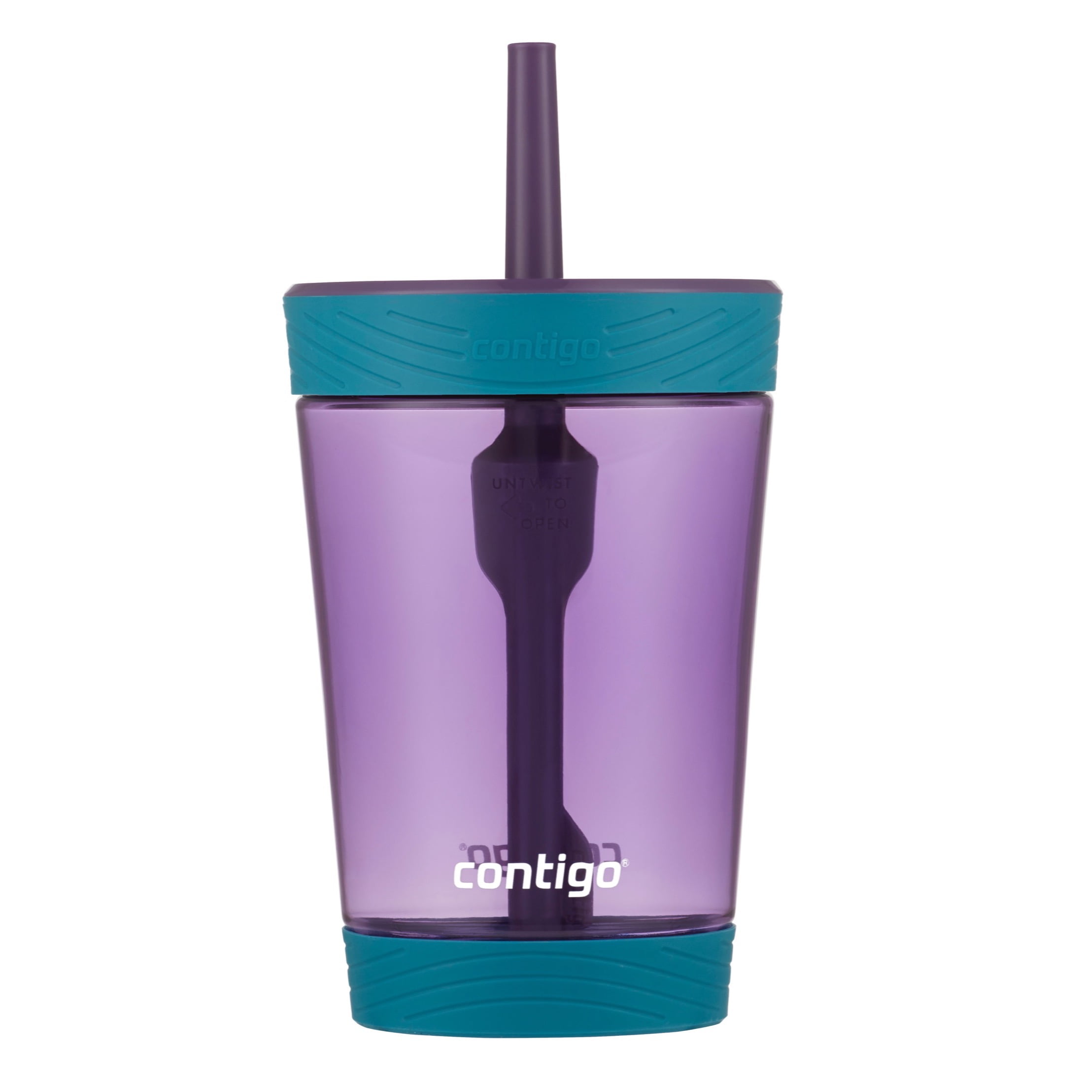 Contigo Spill-Proof Kids Tumbler with Straw, 14 ounce, Purple