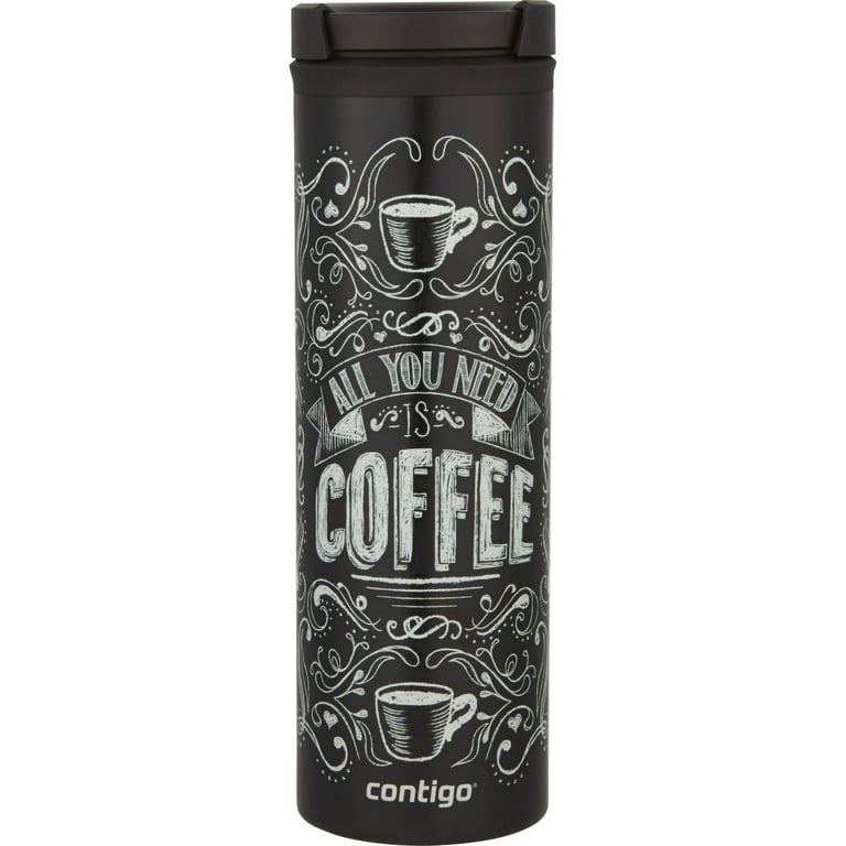 Contigo Stainless Steel Travel Mug with TWISTSEAL Lid Black All You Need Is  Coffee, 20 fl oz. 