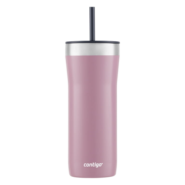 Contigo Streeterville Stainless Steel Mug with Splash-Proof Lid and Handle  Pink, 14 fl oz.