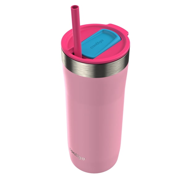 Contigo Streeterville Tumbler Push Pull Top with Straw 24OZ Strawberry Cream