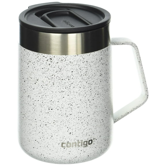 Contigo Streterville Stainless Steel Mug with Handle, 14 oz, Salt Powder Coat Speckle