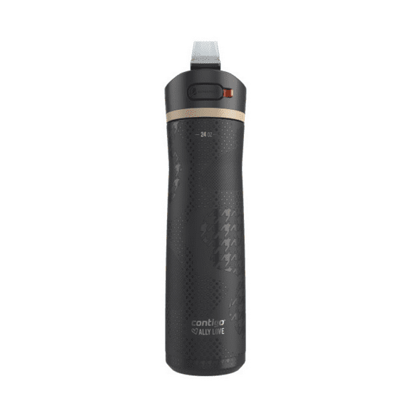 Contigo x Ally Love Ashland Chill 2.0 Stainless Steel Water Bottle with Autospout Lid, 24 oz, Licorice